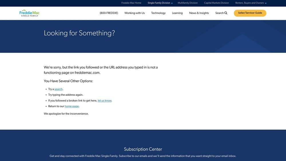 Screenshot of Freddie Mac Enhanced Relief Refinance (FMERR) website